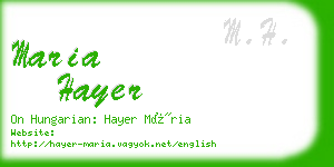 maria hayer business card